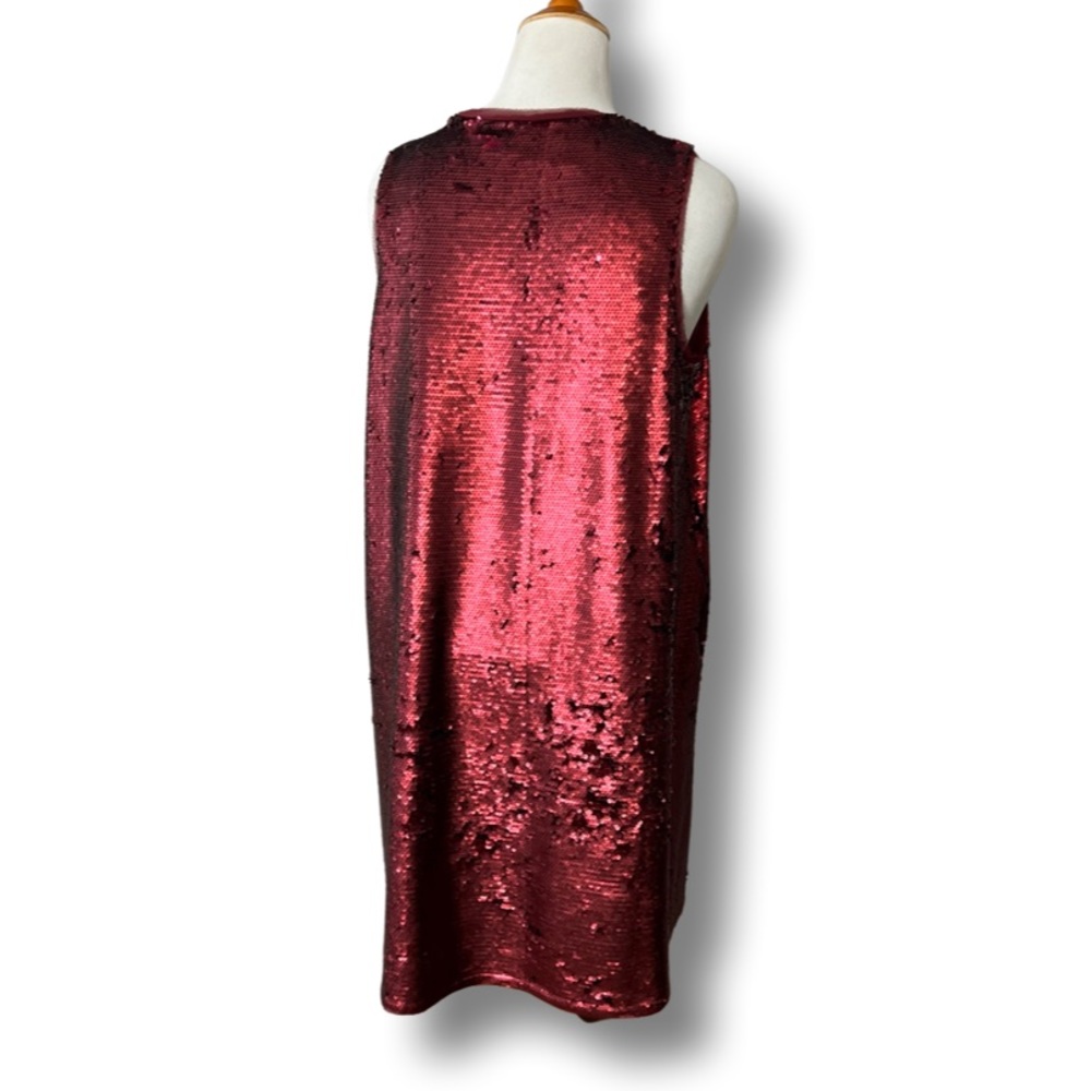 Rachel Roy Red Sequin Party Dress with Pockets ~ Size 1X - Picture 4 of 12